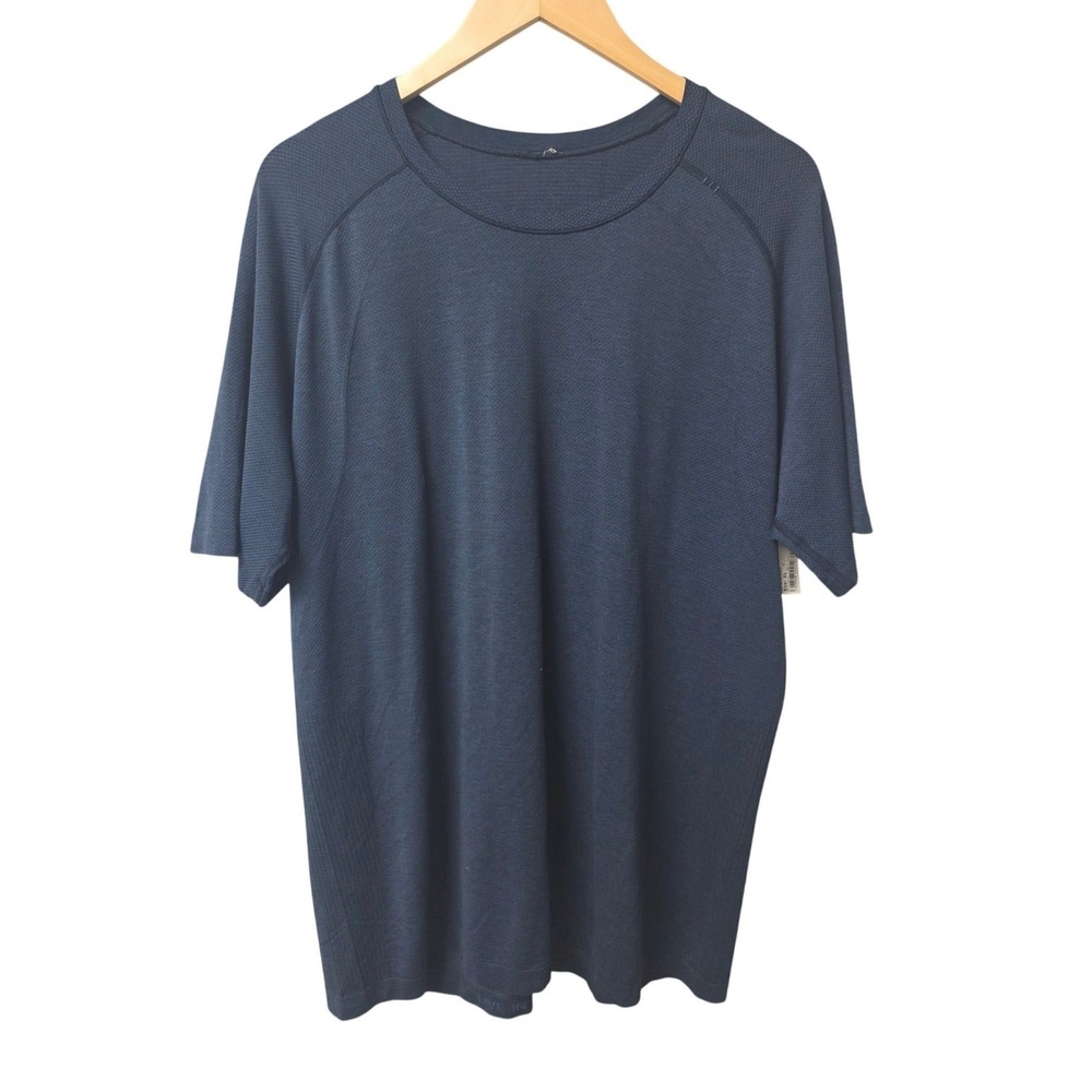 Lululemon Metal Vent Tech Shirt Mens XXL Navy Blue Short Sleeve Athletic Workout
